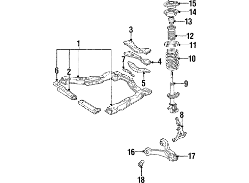 1987 Oldsmobile Cutlass Cruiser Reinforcement Diagram for 14036381