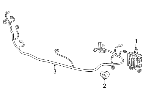 2016 Buick Cascada Parking Aid Diagram