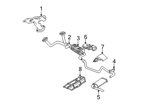 1996 Chevy Camaro Exhaust System Diagram 2 - Thumbnail