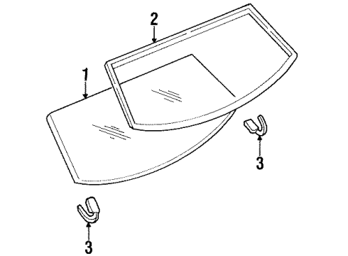 1996 Chevy Monte Carlo Glass & Hardware - Back Glass Diagram