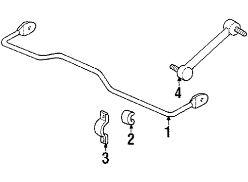 1998 Oldsmobile Intrigue Stabilizer Bar & Components Diagram 4 - Thumbnail
