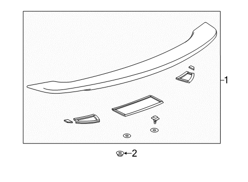 2014 Chevy Camaro Rear Spoiler Diagram 3 - Thumbnail