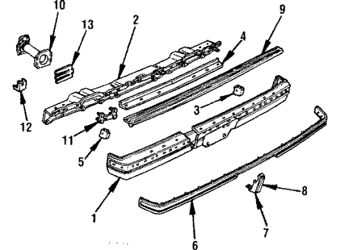 1987 Pontiac Safari Guard Cushion Diagram for 25505303