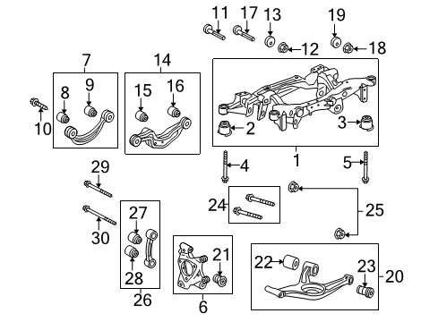 2010 Buick LaCrosse Upper Control Arm, Rear Passenger Side Diagram for 84178161
