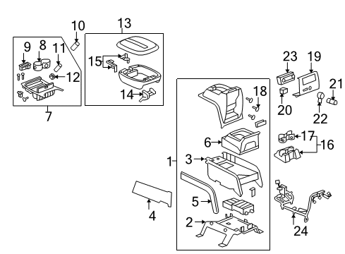 2012 Cadillac Escalade Center Console Diagram 3 - Thumbnail