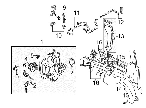 1999 Pontiac Montana Auxiliary Heater & A/C Diagram