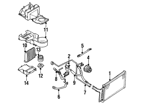 1992 Oldsmobile Custom Cruiser A/C Hose Diagram for 10221628