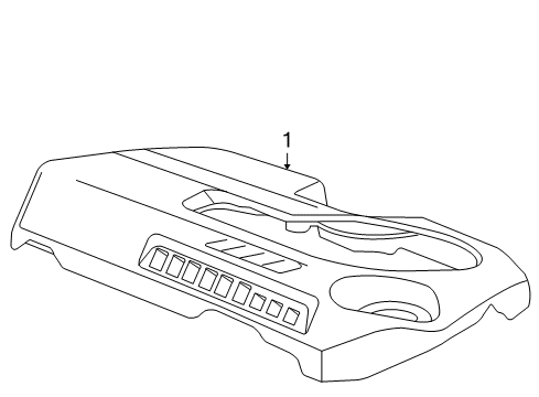 2007 Chevy Impala Engine Cover Diagram for 12598608
