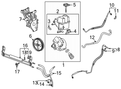 2024 Chevy Silverado 2500 HD P/S Pump & Hoses Diagram 2 - Thumbnail