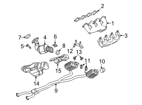 2009 Cadillac CTS Catalytic Converter Insulator Diagram for 25773925
