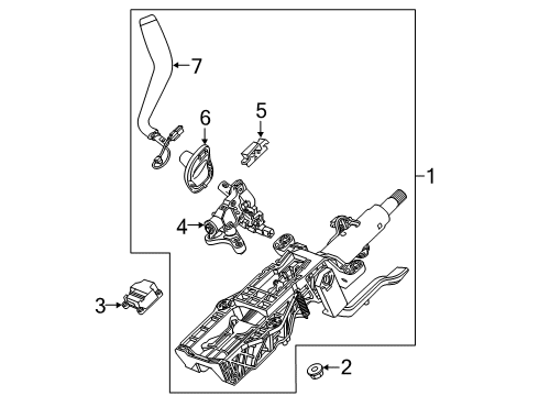2022 Chevy Silverado 1500 Steering Column Assembly Diagram 2 - Thumbnail