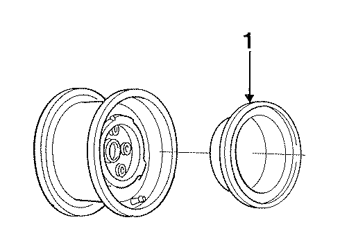 1991 Chevy C1500 Wheel Covers & Trim Diagram 3 - Thumbnail