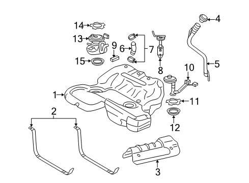 2005 Cadillac STS Hose Clamp Diagram for 9177063