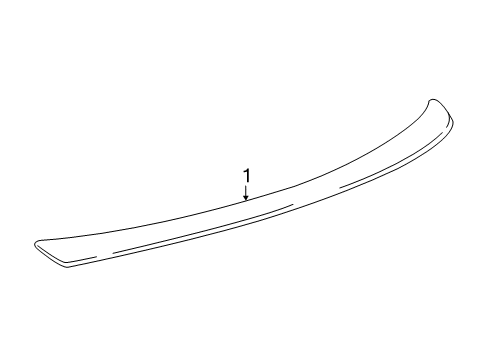 2012 Buick Regal Spoiler, Rear Diagram for 22811924