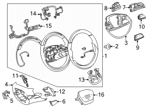 2025 Cadillac Escalade Switch Assembly-Driver Information Display Diagram for 13556278