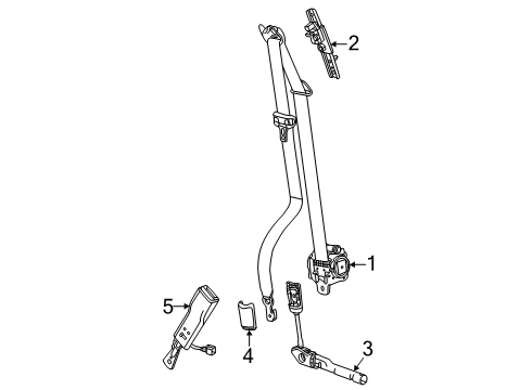 2024 Chevy Blazer EV Seat Belt Diagram