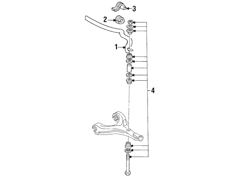 1997 Buick LeSabre Stabilizer Bar & Components Diagram 2 - Thumbnail