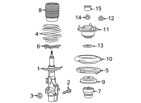 2020 Cadillac CT5 Struts & Components Diagram 4 - Thumbnail