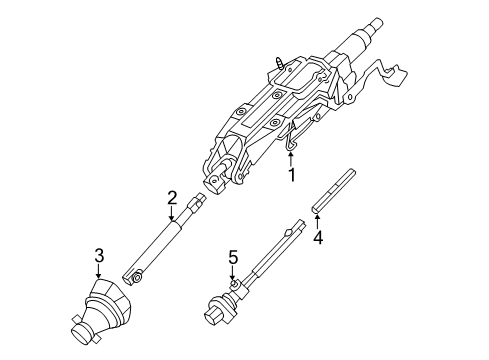 2015 Cadillac CTS Steering Column Assembly Diagram 2 - Thumbnail