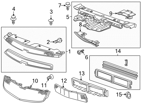 2011 Chevy Cruze Air Deflector Diagram for 96981695