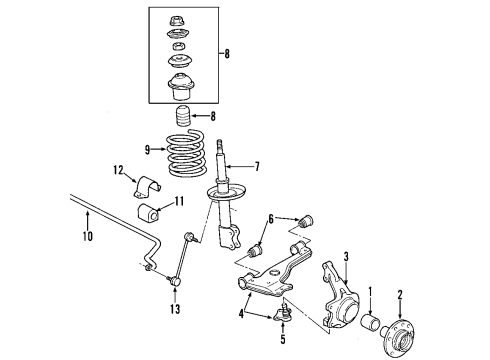 2002 Saturn L200 Lower Control Arm - Front Diagram