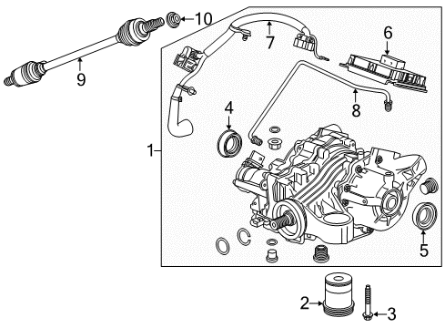 2018 Buick LaCrosse Axle & Differential - Rear Diagram