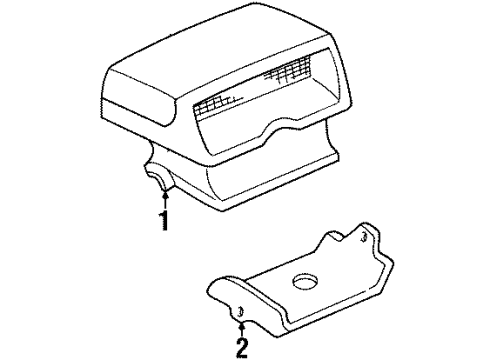 1988 Oldsmobile Toronado High Mount Lamp Support Diagram for 20684623
