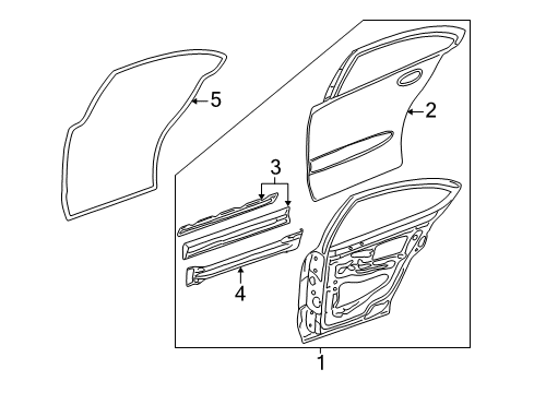 2004 Pontiac Grand Am Door & Components Diagram 3 - Thumbnail