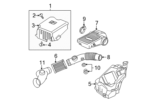 2007 GMC Envoy Outlet Duct Diagram for 15810291