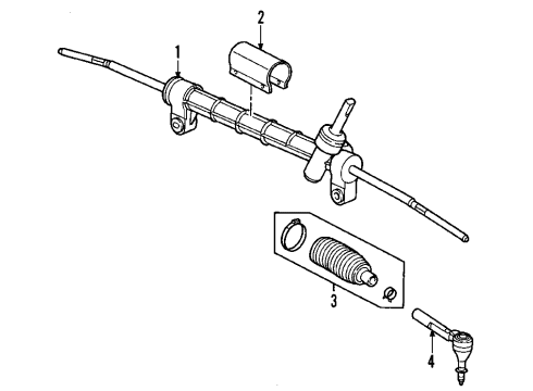 2005 Saturn Vue Steering Gear Diagram for 15797215