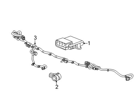 2016 Cadillac CTS Parking Aid Diagram