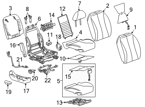 2010 Pontiac G6 Lumbar Support, Passenger Side Diagram for 20910200