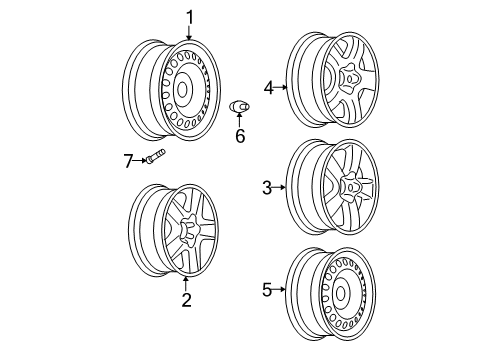 2008 Chevy Malibu Wheels Diagram 2 - Thumbnail