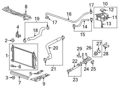 2012 Buick Regal Radiator & Components Diagram 2 - Thumbnail