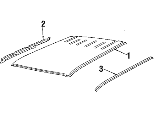 1987 Buick Skyhawk Roof & Components Diagram 3 - Thumbnail