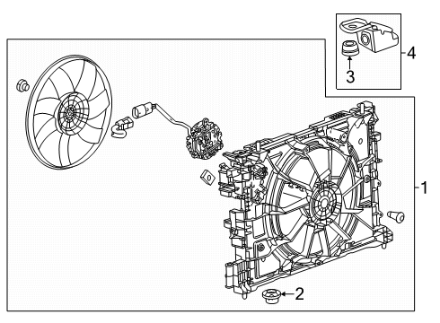 2025 Cadillac OPTIQ Cooling Fan Diagram