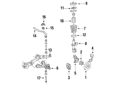 1989 Oldsmobile Delta 88 Shock Absorber, Rear Diagram for 22064104