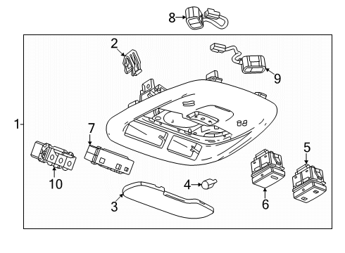 2024 Buick Envista Overhead Console Diagram