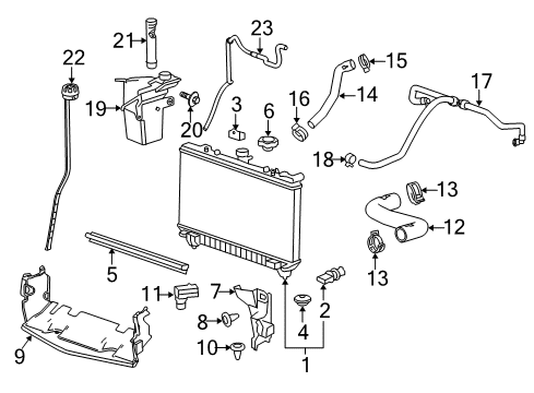 2013 Chevy Camaro Radiator Diagram for 22879423