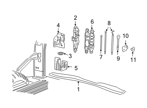 2025 Chevy Express 2500 Interior Trim - Rear Body Diagram