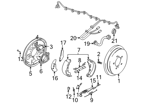 2002 Chevy Tracker Wheel Stud Diagram for 96062533