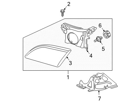 2000 Chevy Cavalier Bracket, Driver Side Diagram for 22626691