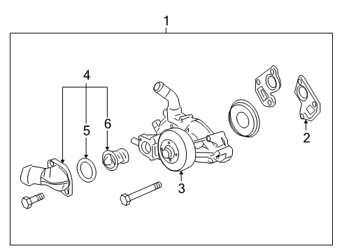 2006 Chevy Trailblazer Water Pump Diagram 2 - Thumbnail
