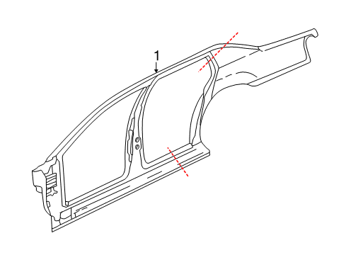 2000 Cadillac DeVille Quarter Panel & Components Diagram