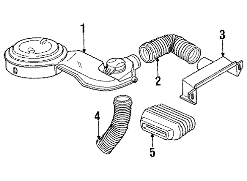 1990 Pontiac Grand Am Air Duct Diagram for 10043076