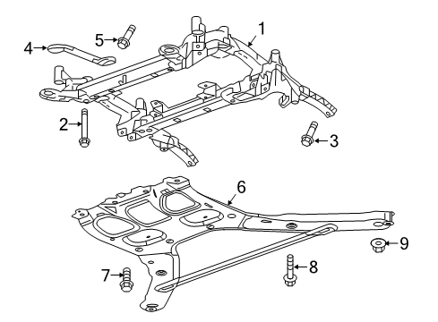 2016 Cadillac CTS Suspension Mounting - Front Diagram 2 - Thumbnail