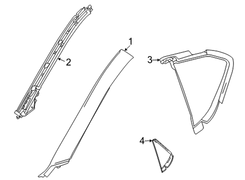 2025 Chevy Corvette Rocker Molding Retainer Diagram for 85572050