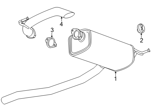 2025 Buick Envista Muffler & Pipe Insulator Diagram for 42663966