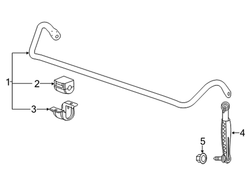 2022 Cadillac CT4 Stabilizer Bar & Components Diagram 3 - Thumbnail