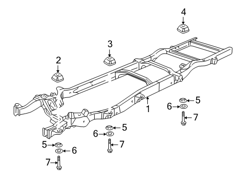 2002 GMC Savana 3500 Frame & Components Diagram